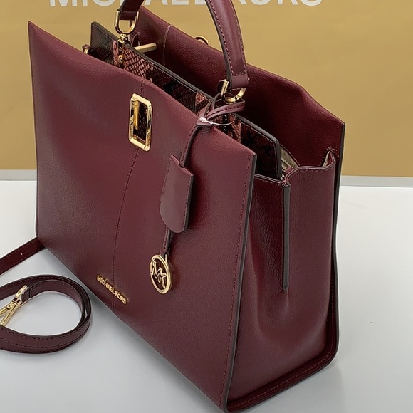 MICHAEL KORS PENELOPE LARGE TOP HANDLE MERLOT MULTI COLOR - Picture 5 of 16